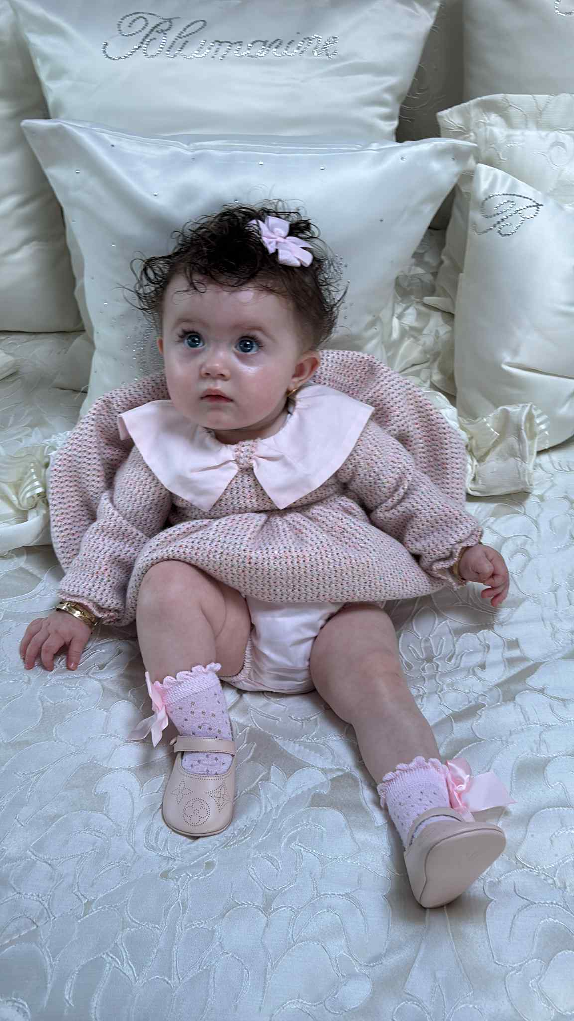 Girls Tweed Dress & Knickers Set