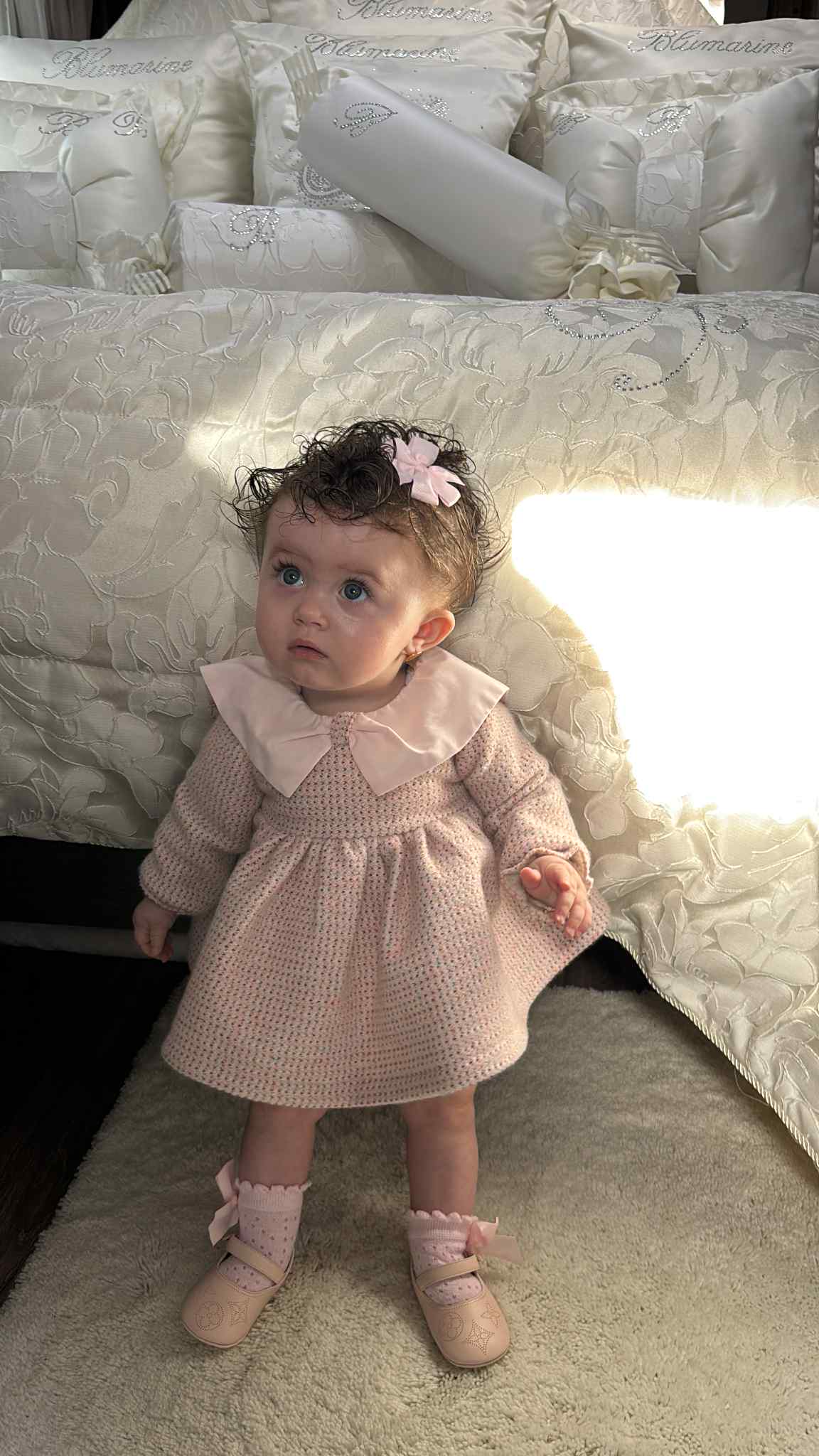 Girls Tweed Dress & Knickers Set