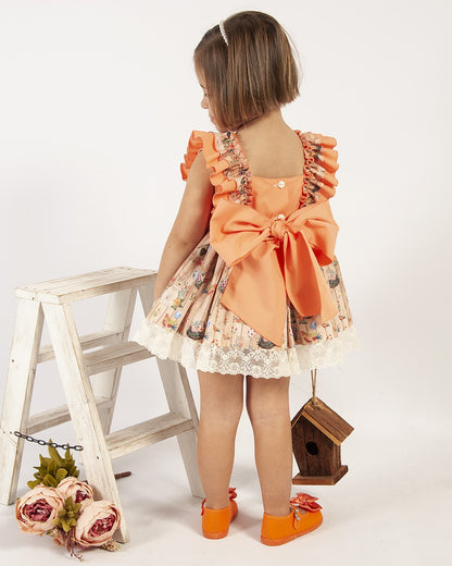 Orange Bow Shoes (Made to order)