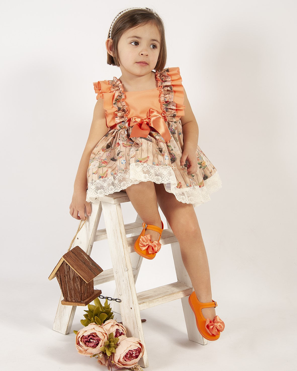 Orange Bow Shoes (Made to order)