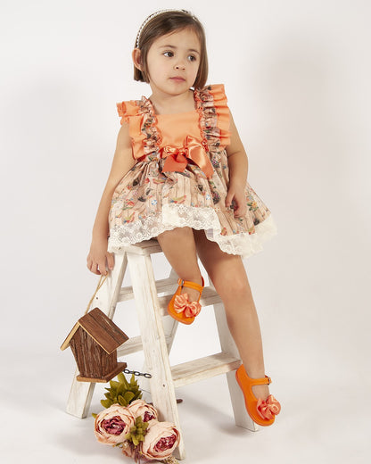 Orange Bow Shoes (Made to order)