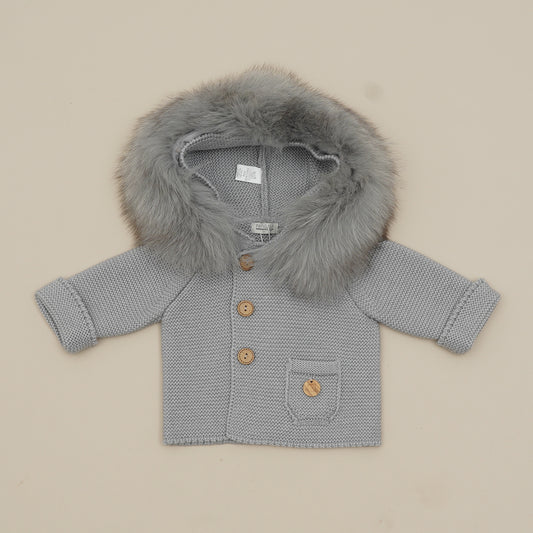 Pangasa Baby Luxury Fur Jacket Grey - Preorder