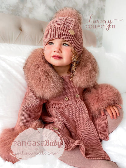 Pangasa Baby Rose Pink Fur Jacket - Preorder