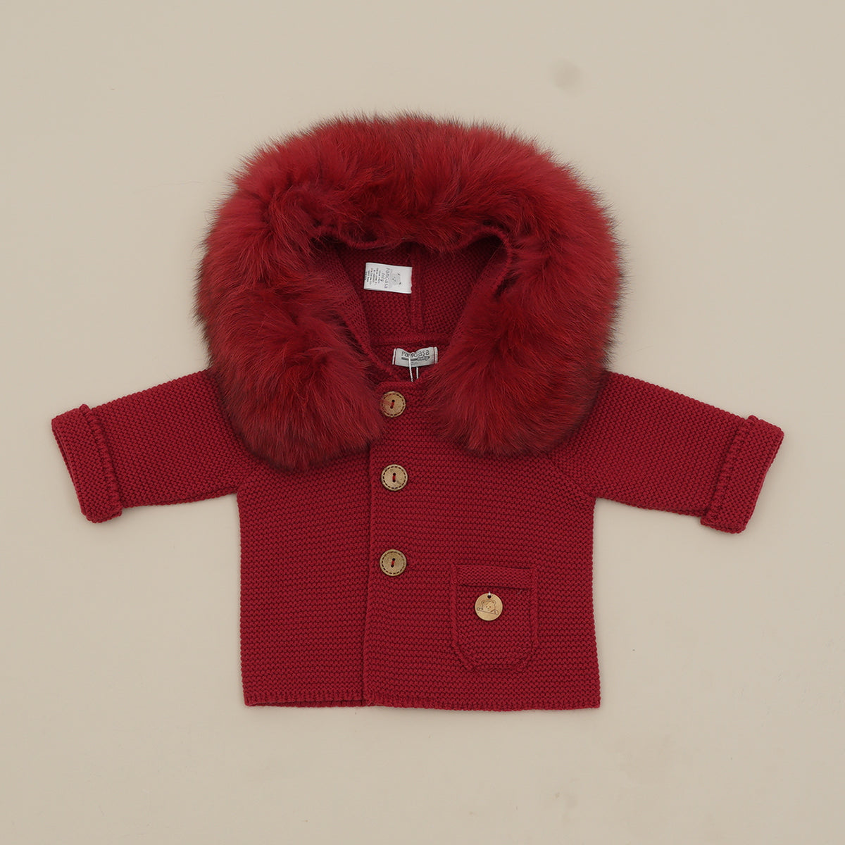 Pangasa Baby Luxury Fur Jacket Garnet Red - Preorder