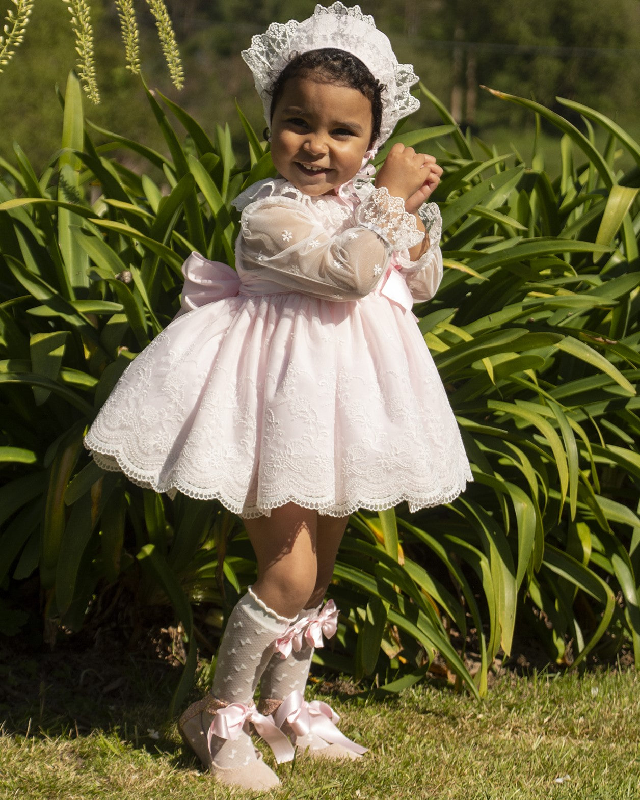Pale Pink Girls Extravaganza Puffball Dress AW (Made to order)
