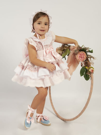 Pink Amelia Ruffle Dress (Made to order)
