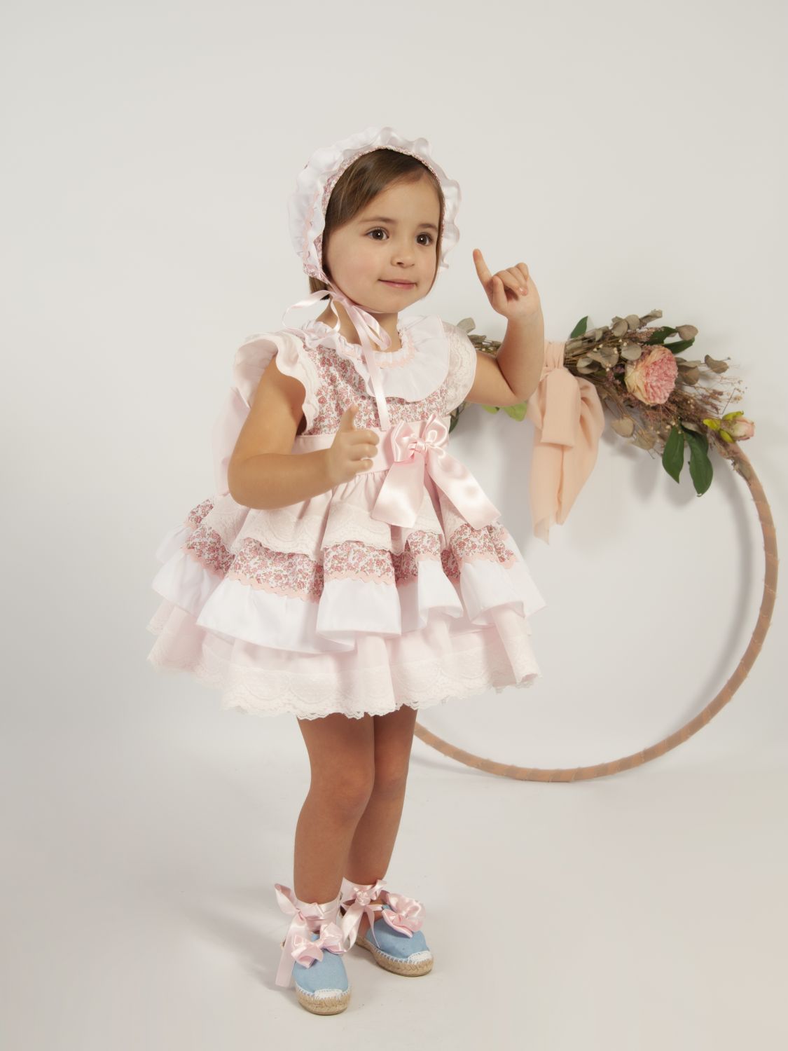 Pink Amelia Ruffle Dress (Made to order)