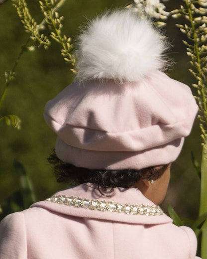 Pink Handmade Traditional Pom Beret Hat AW (Made to order)