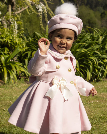 Pink Handmade Traditional Pom Beret Hat AW (Made to order)