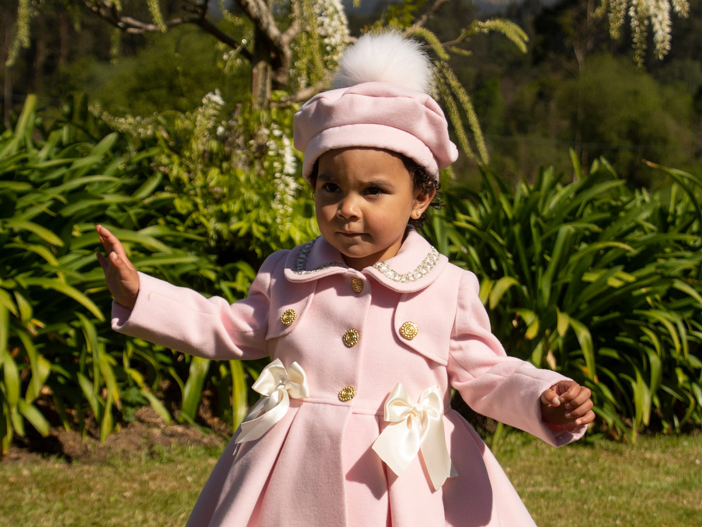 Sonata Pink Handmade Traditional Coat AW (Made to order)