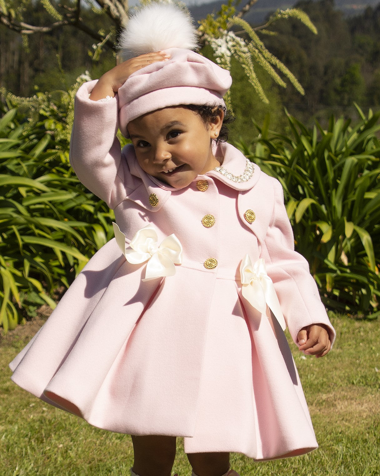 Sonata Pink Handmade Traditional Coat AW (Made to order)