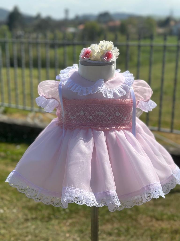 Sonata Rosa Double Hand Smocked Dress (Made to order)
