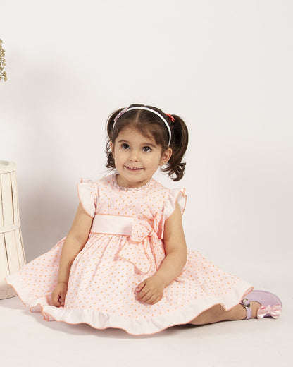 Pink And Coral Plumetti Puffball Dress (In Stock 2years)