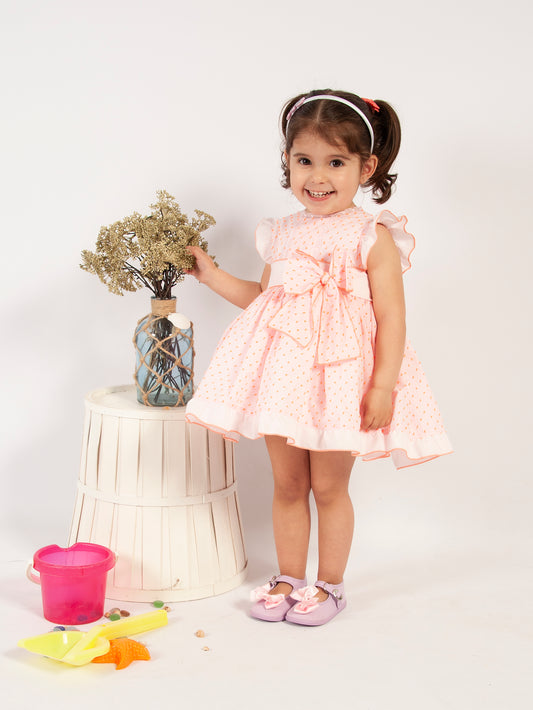 Pink And Coral Plumetti Puffball Dress (In Stock 2years)
