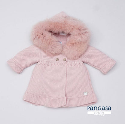 Pangasa Baby Powder Pink Fur Aline Jacket - in stock