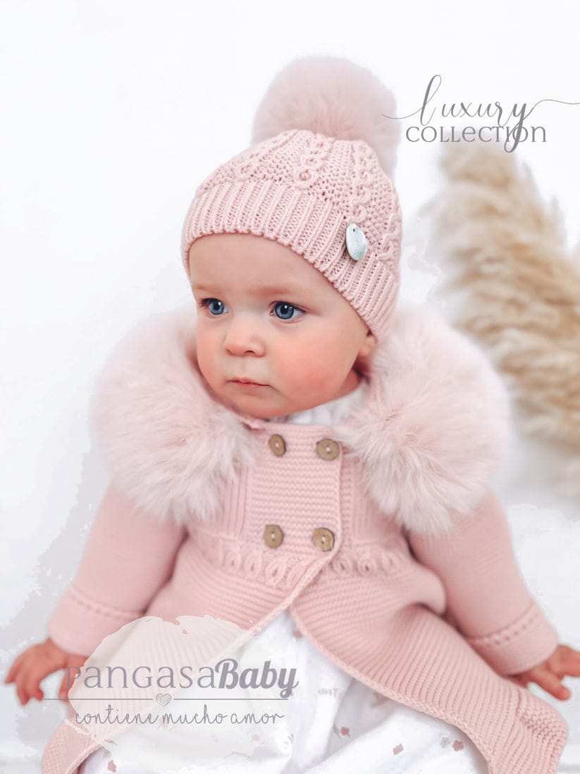Pangasa Baby Powder Pink Fur Aline Jacket - in stock