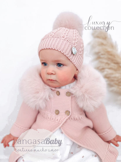 Pangasa Baby Powder Pink Fur Aline Jacket - in stock
