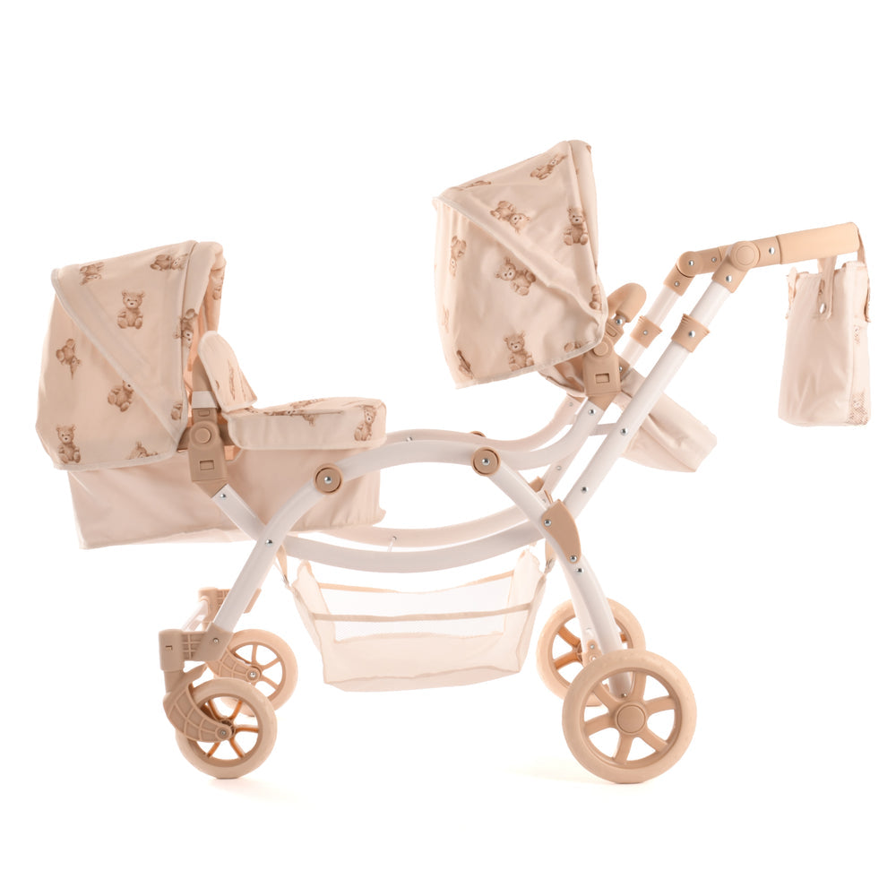 Teddy Twin Dolls Pram