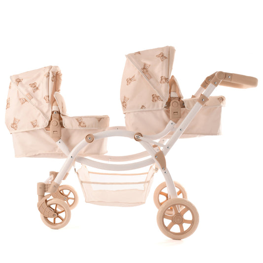 Teddy Twin Dolls Pram