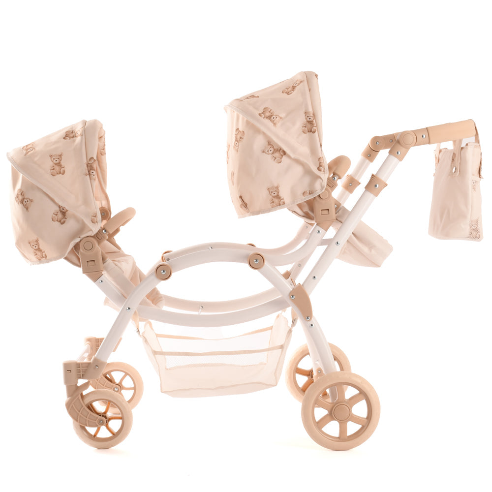 Teddy Twin Dolls Pram