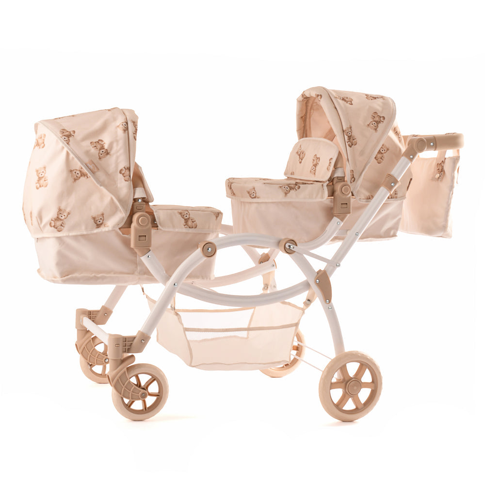 Teddy Twin Dolls Pram