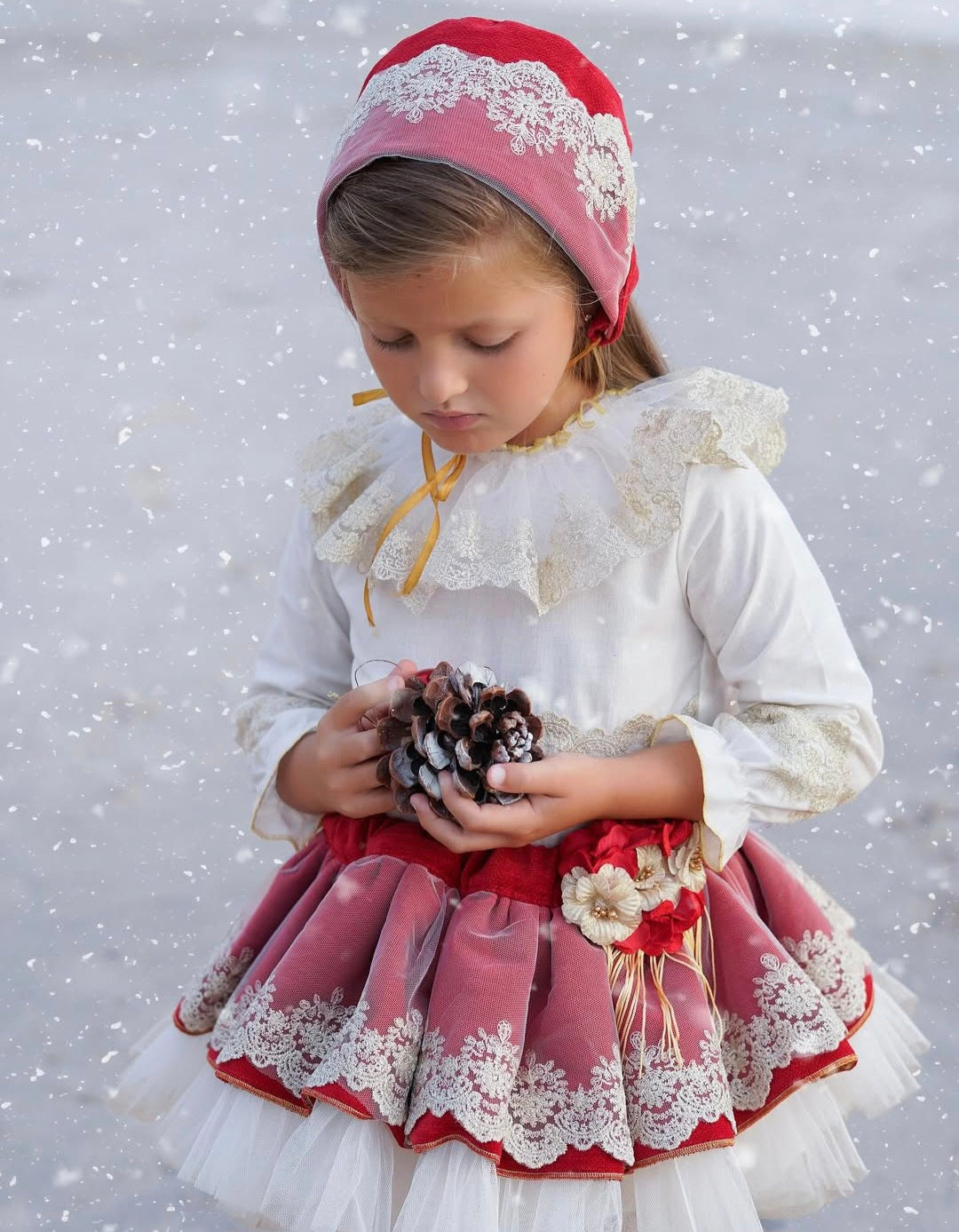 Ela Confeccion Chanele Lace Handmade Blouse Skirt & Hairpiece - (Made to order) AW25