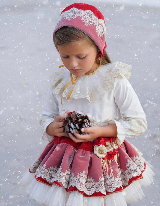 Ela Confeccion Chanele Lace Handmade Blouse Skirt & Hairpiece - (Made to order) AW25