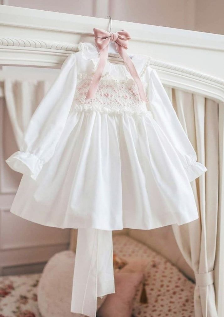 Sonata Snowflake Handsmocked Dress (Made to order)