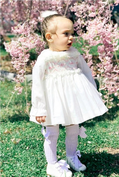 Sonata Snowflake Handsmocked Dress (Made to order)