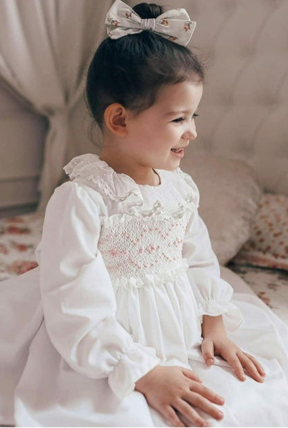 Sonata Snowflake Handsmocked Dress (Made to order)