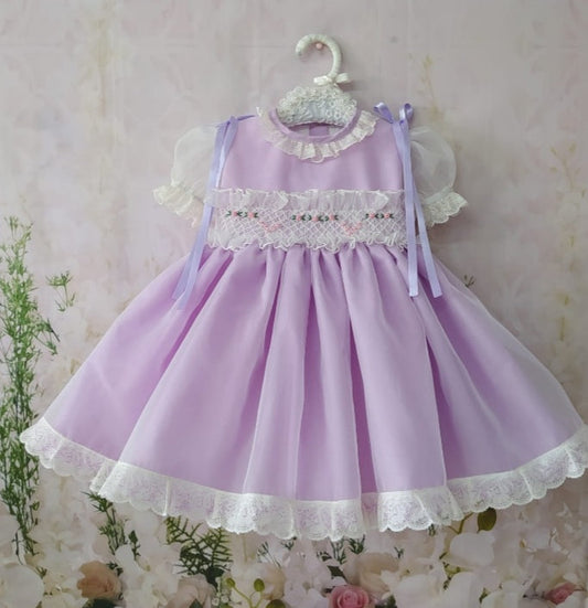 Sonata Lilac Smock Dress (Made to Order)