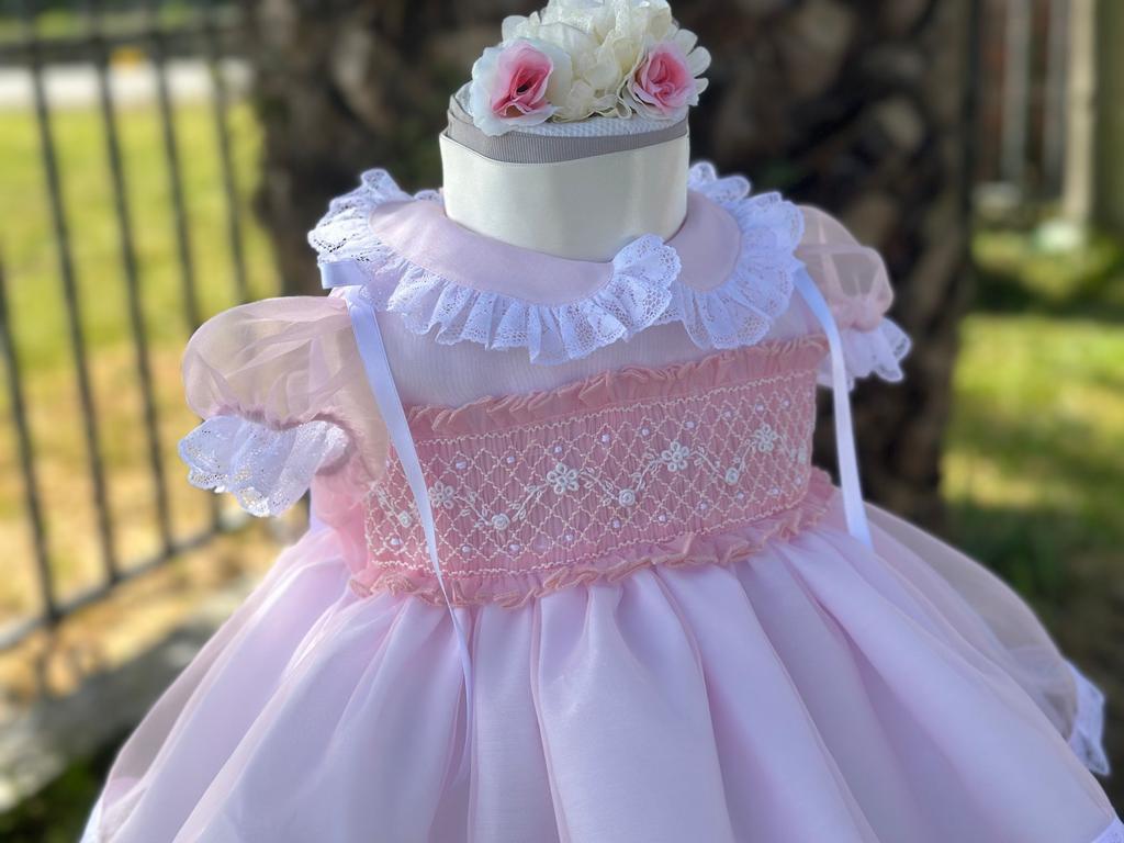 Sonata Rosa Double Hand Smocked Dress (Made to order)