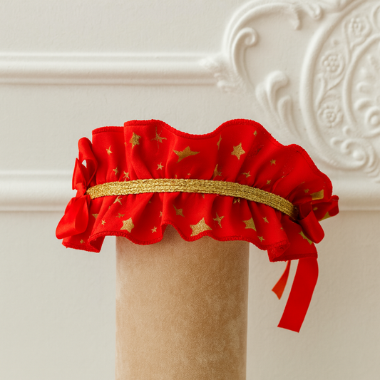 Sonata Red Stars Handmade Hairpiece AW25 (Made To Order)
