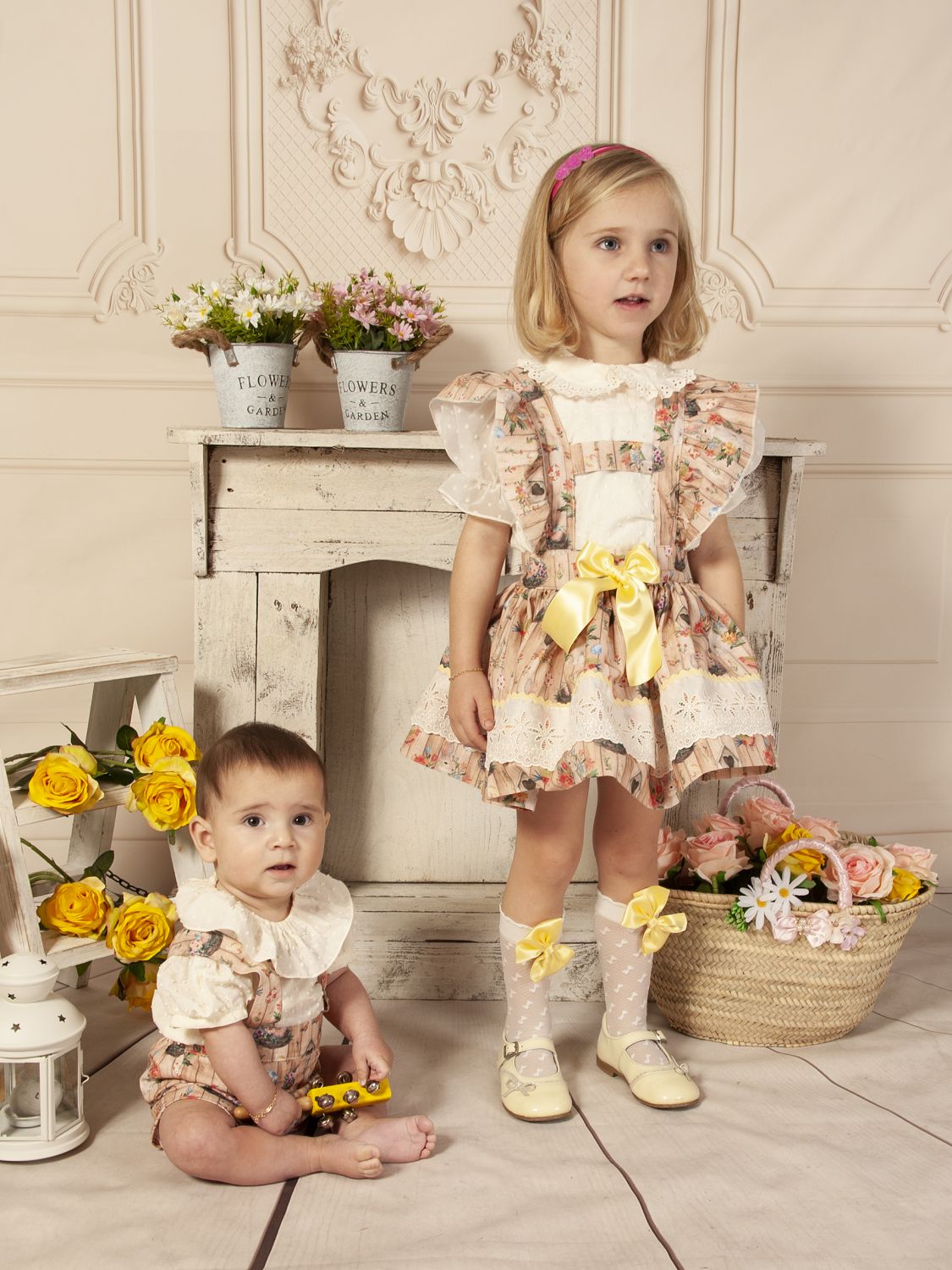 Sonata Boys Rabbit Print Romper (Made to order)