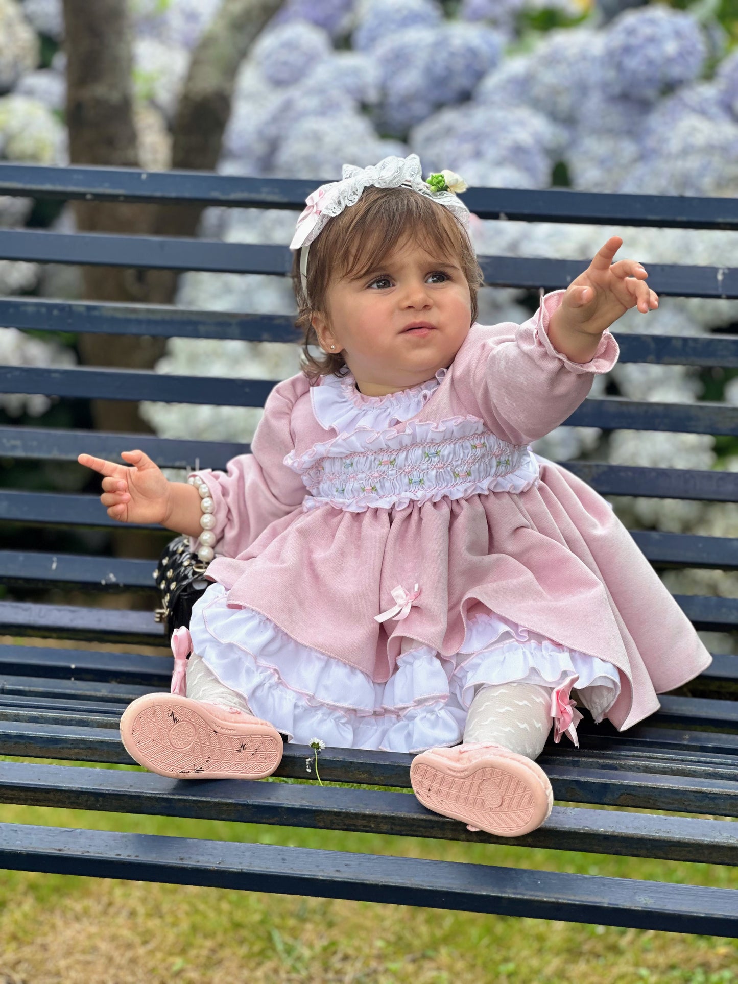 Sonata Babygirls Pink Dress AW (Made to order)