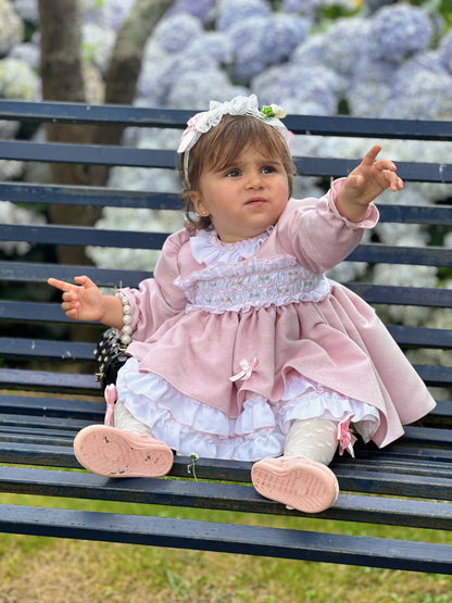 Sonata Babygirls Pink Dress AW (Made to order)
