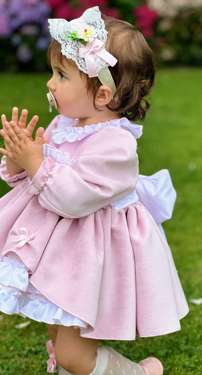 Sonata Babygirls Pink Dress AW (Made to order)