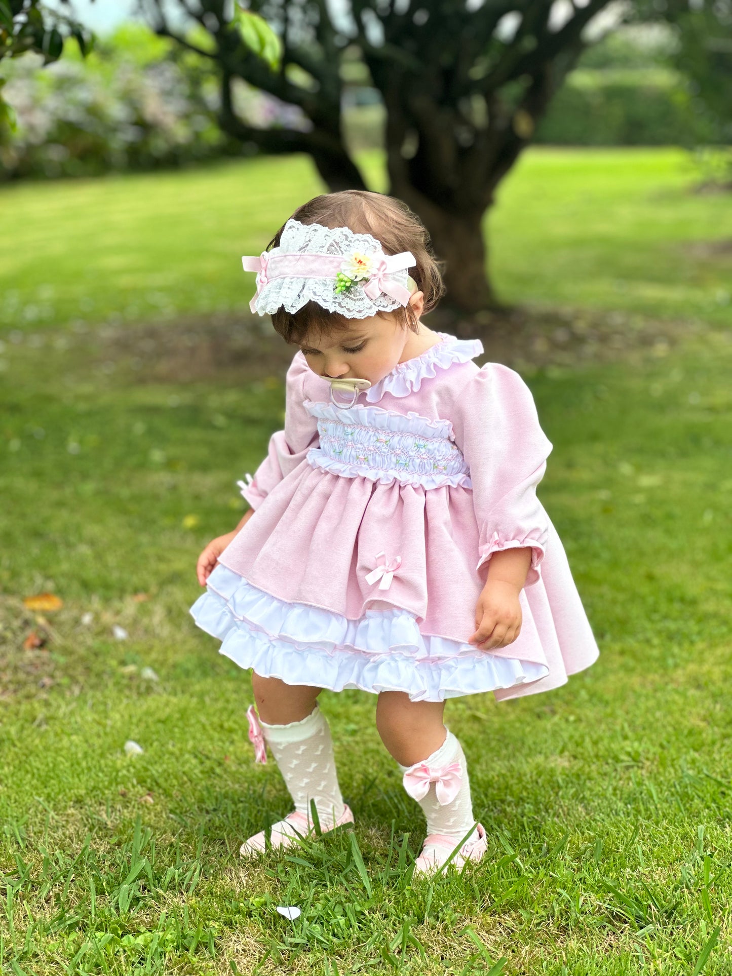 Sonata Babygirls Pink Dress AW (Made to order)