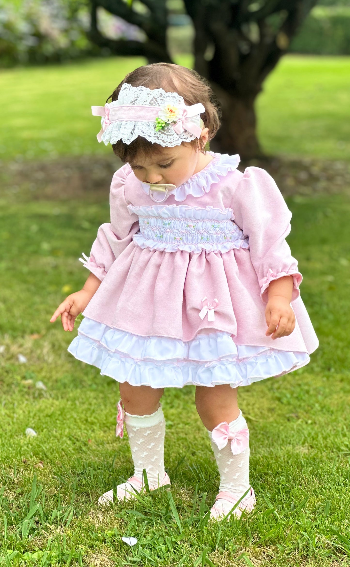 Sonata Babygirls Pink Dress AW (Made to order)