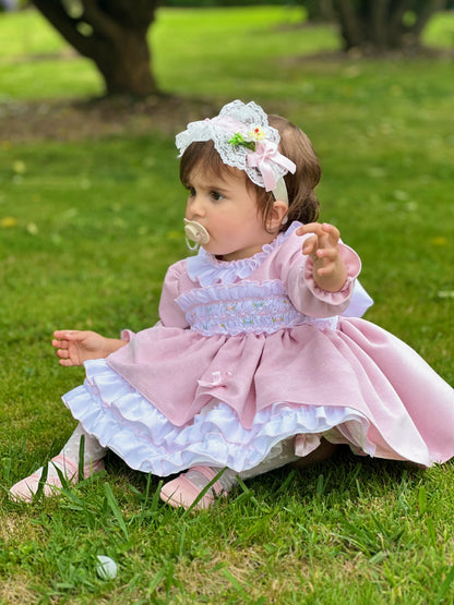 Sonata Babygirls Pink Dress AW (Made to order)