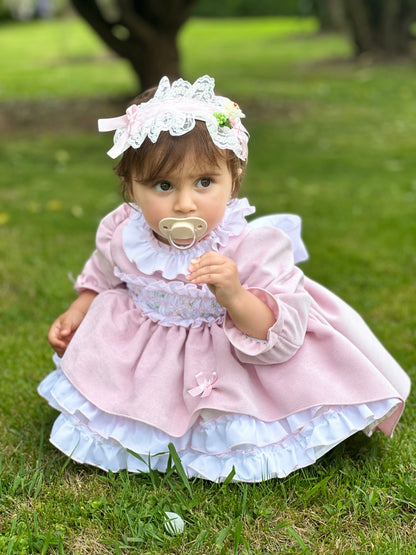 Sonata Babygirls Pink Dress AW (Made to order)