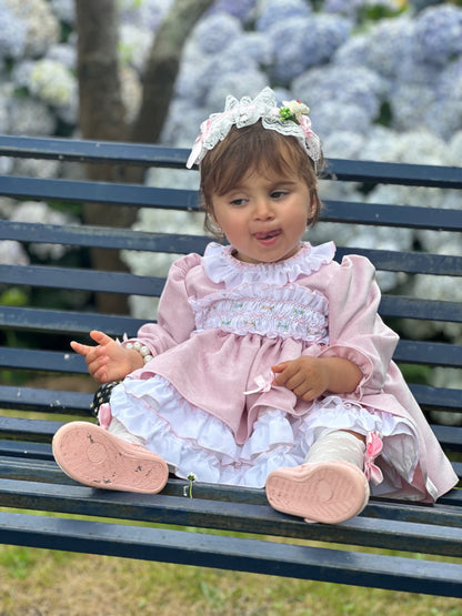 Sonata Babygirls Pink Dress AW (Made to order)