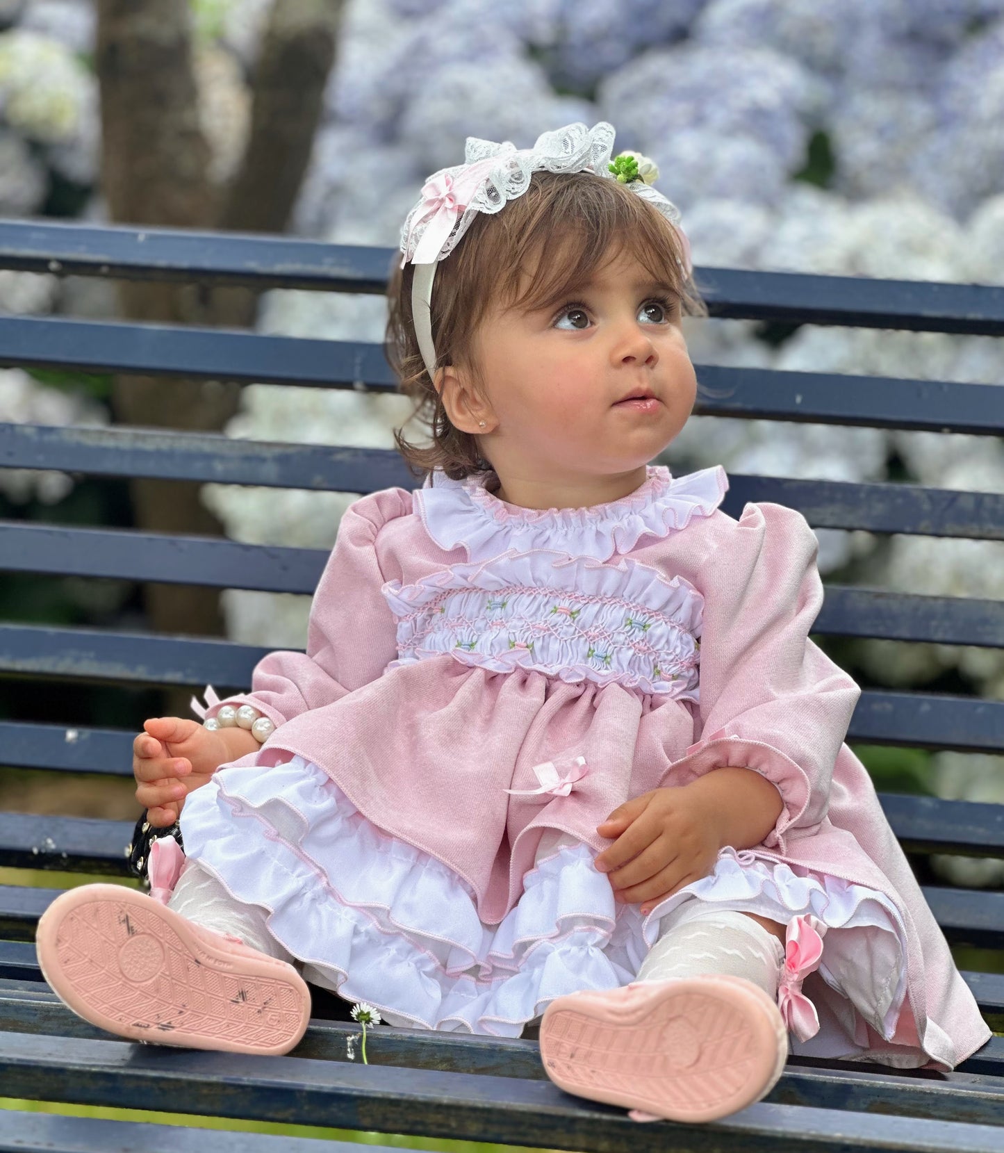 Sonata Babygirls Pink Dress AW (Made to order)