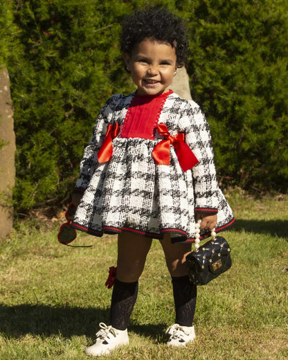 Tweed Girls Puffball Dress AW (Made to order)