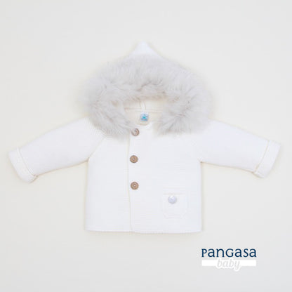 Pangasa Baby Luxury Fur Jacket Ivory - Preorder