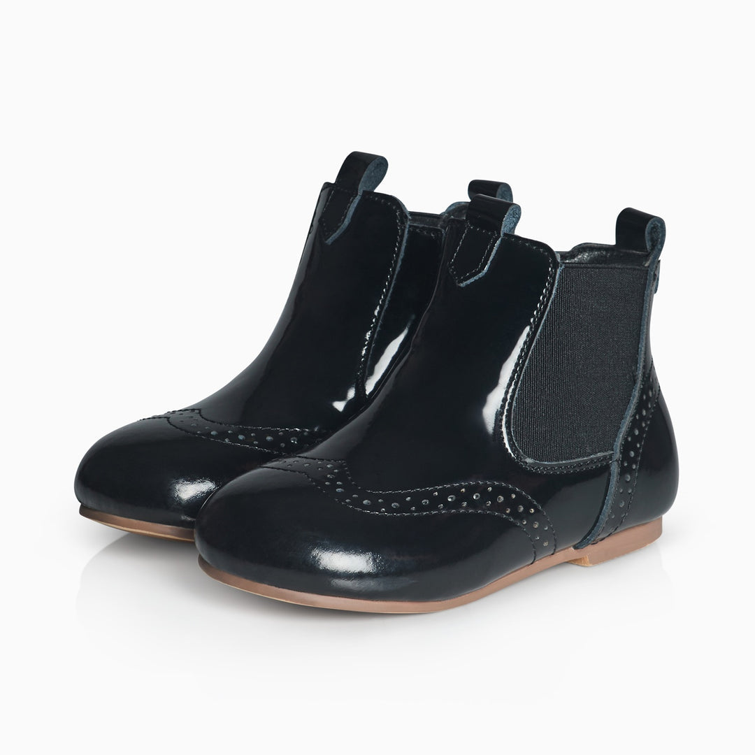 Boys leather dealer boots