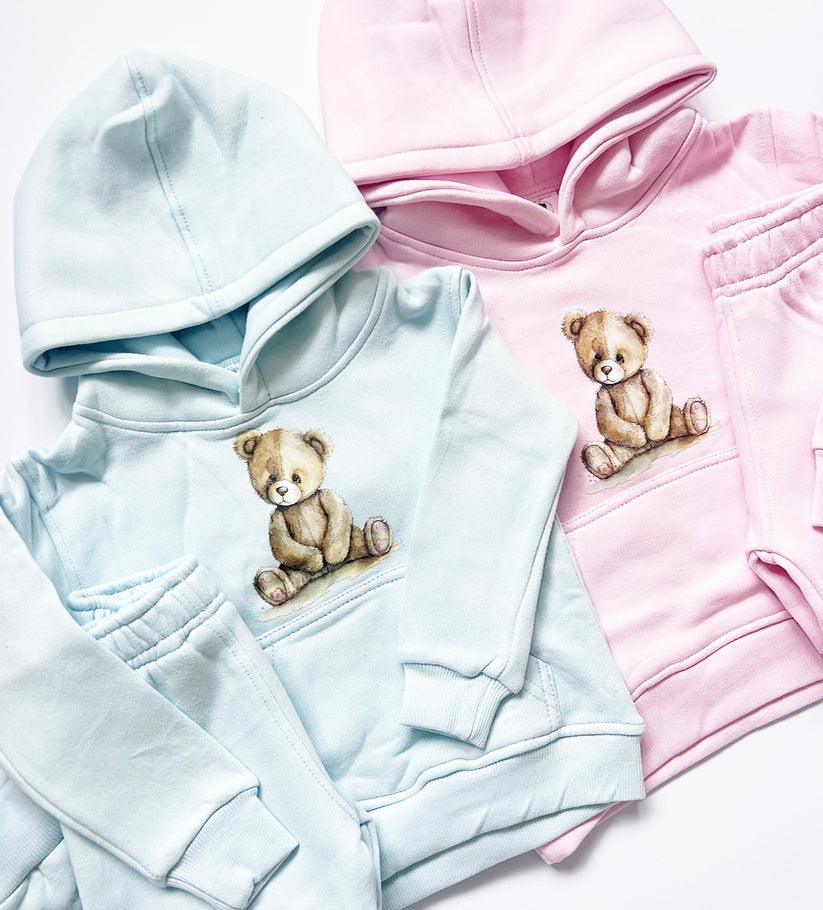 Girls Pink Teddy Bear Tracksuit 5-6years