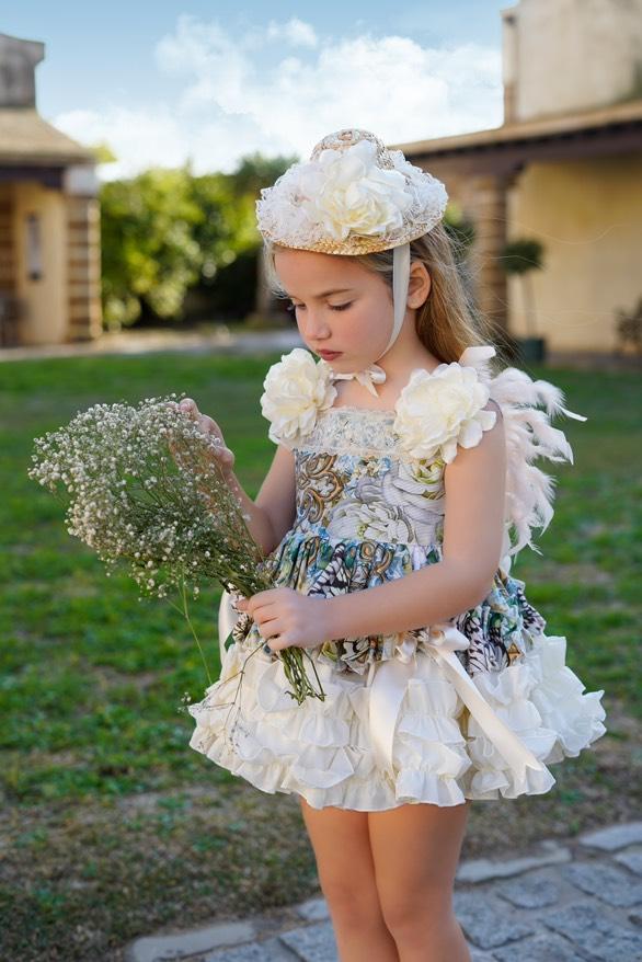 Ela Confeccion SS25 Girls Blanca Handmade Straw Hat - (Made to order)