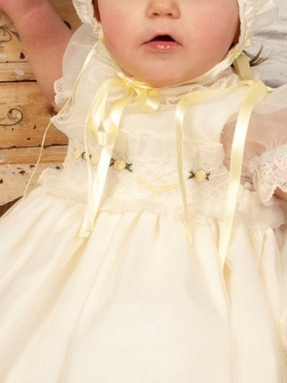Sonata Cream Smocked Dress -  (Made to order)