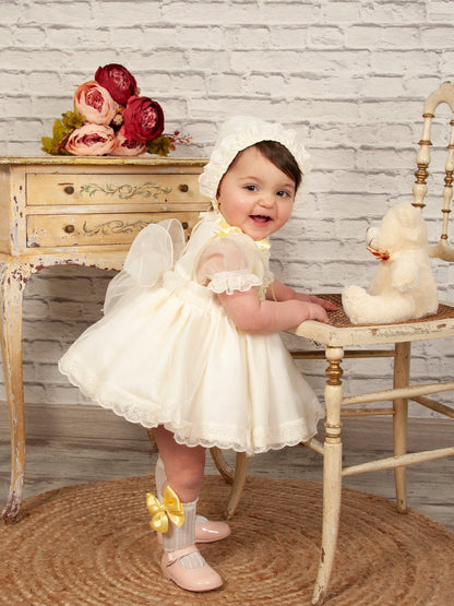 Sonata Cream Smocked Dress -  (Made to order)
